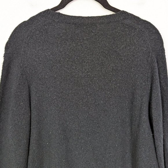 COPY - Madewell Wrap-Front Pullover Sweater in Coziest Yarn in Black Size M - Picture 4 of 8